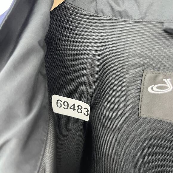 FOOTJOY Jacket Mens L DryJoys Golf Rain Windbreaker 1/4 Zip Short Sleeve Blue - Picture 15 of 15